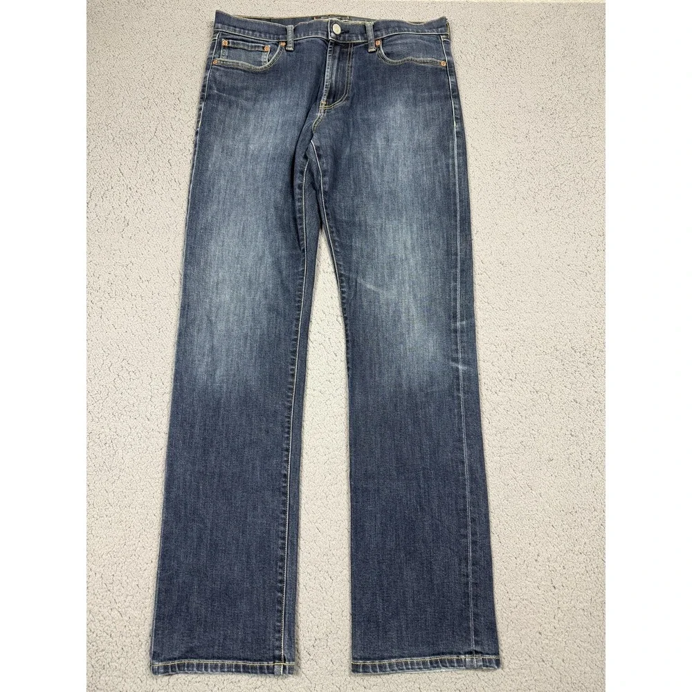 Bluffworks Denim Jeans Mens 32x33 Medium Wash Blue Regular Fit‎ Straight Leg